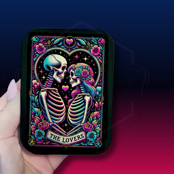 skull tobacco tin Buy The Lovers Tobacco Tin: Skull Couple, Silver or Gold, 2oz Online in  India