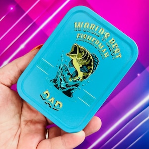 Angelausrüstung Dose, personalisierte Fischerdose, personalisiertes Vatertagsgeschenk