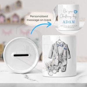 Personalised Christening Gift | Custom Baptism gift | Personalised money box | Christening gift | Baptism keepsake gift | custom Money box