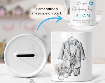 Personalised Christening Gift | Custom Baptism gift | Personalised money box | Christening gift | Baptism keepsake gift | custom Money box