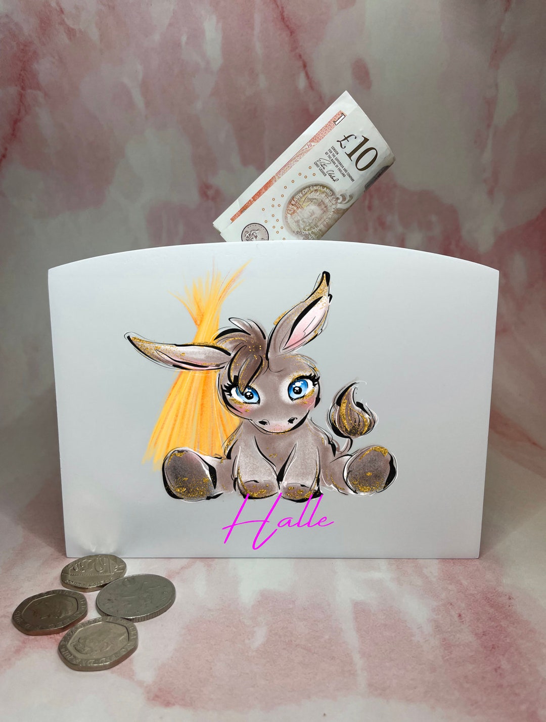 Personalised Donkey Wooden Rectangular Shaped Money Box - Etsy
