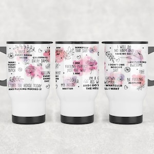 Travel mug | Travel mug with carry handle | Car cup holder friendly mug | Unique Travel mug | 500ml insulated travel mug