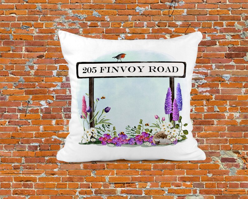 New home cushion cover, street name cushion cover gift zdjęcie 2