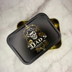 Boîte à tabac pour papas, boîte menthe, grande boîte à tabac personnalisée, étui à cigarettes personnalisé
