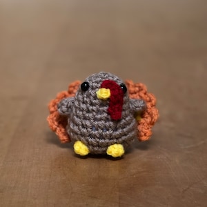 Crochet Amigurumi Turkey Stuffed Animal Plushie