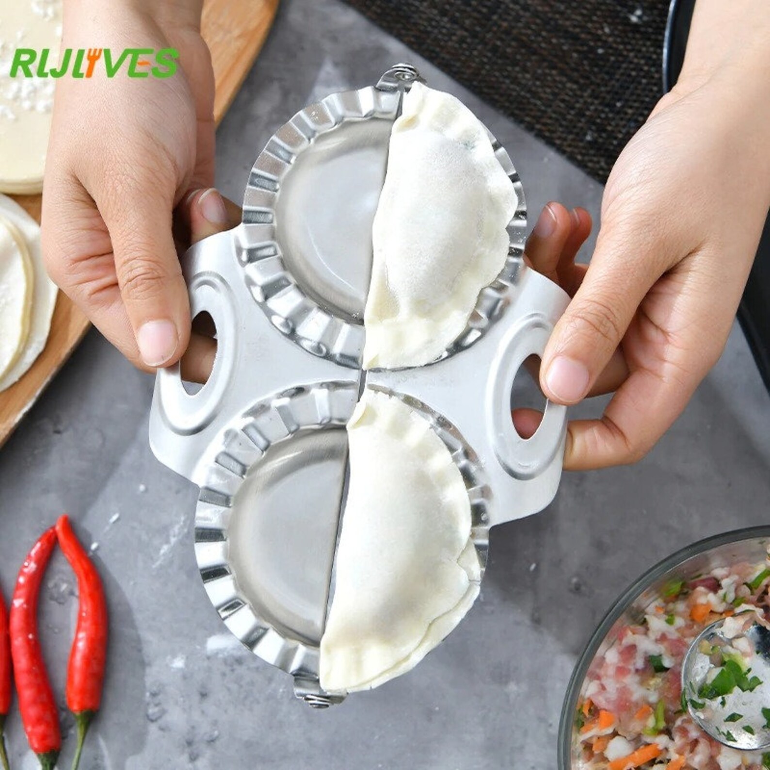 Double Headed Dumpling Maker Mould Household Dumplings Useful Etsy