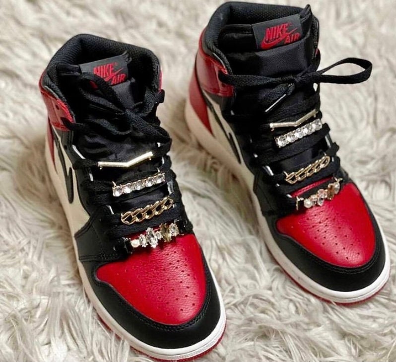 8 Shoe Lace Charms 2 sets of 4 charms Etsy