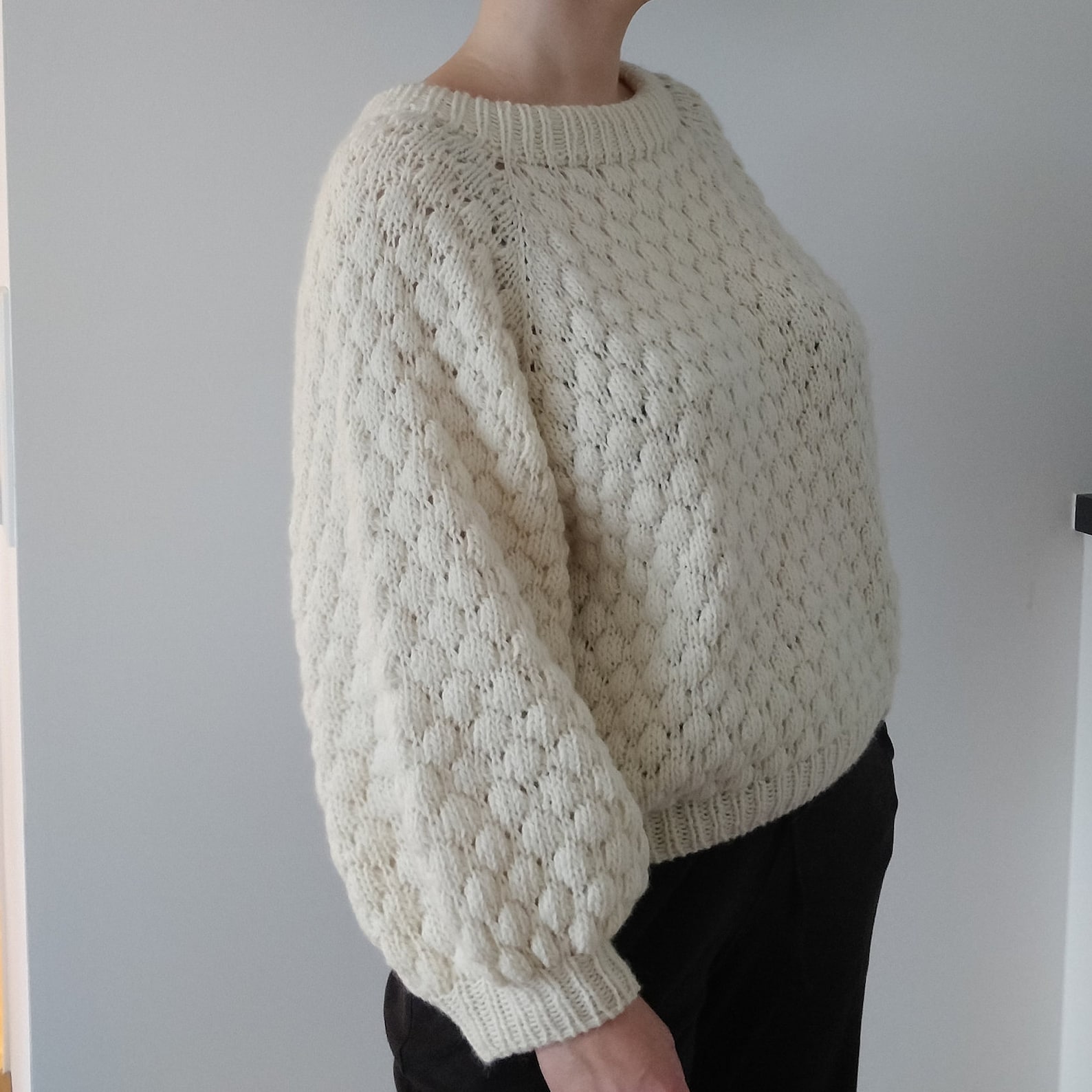 Bubble Wrap Sweater English knitting pattern Etsy France