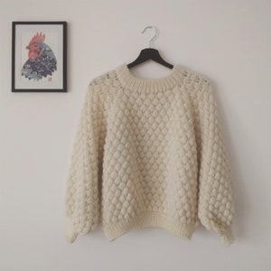 Bubble Wrap Sweater - English knitting pattern