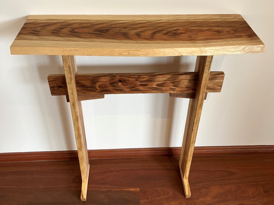 Narrow Live Edge Entry Table Console Table Hall Table Etsy