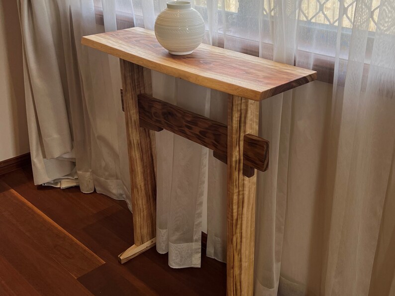 Narrow Live Edge Entry Table Console Table Hall Table Etsy