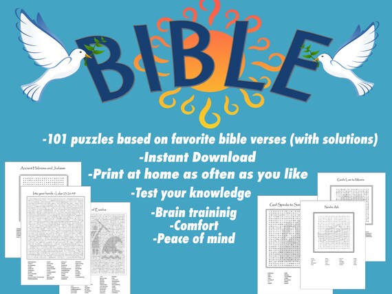 101 printable bible word search puzzles easy medium hard etsy