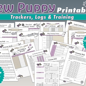 printable dog training planner and record keeping worksheets etsy