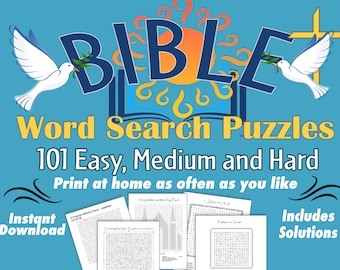 101 printable bible word search puzzles easy medium hard etsy