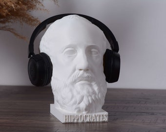 Hippocrates Kopfhörerständer, Kopfhörerhalter, technisches Zubehör, Desktop-Organizer, nerdige Geschenke für Gamer, Ehemann, religiöses Wohndekor