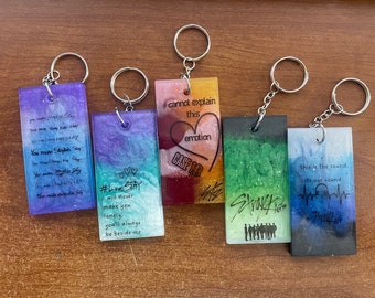 Kpop Stray Kids Themed Resin Keychains