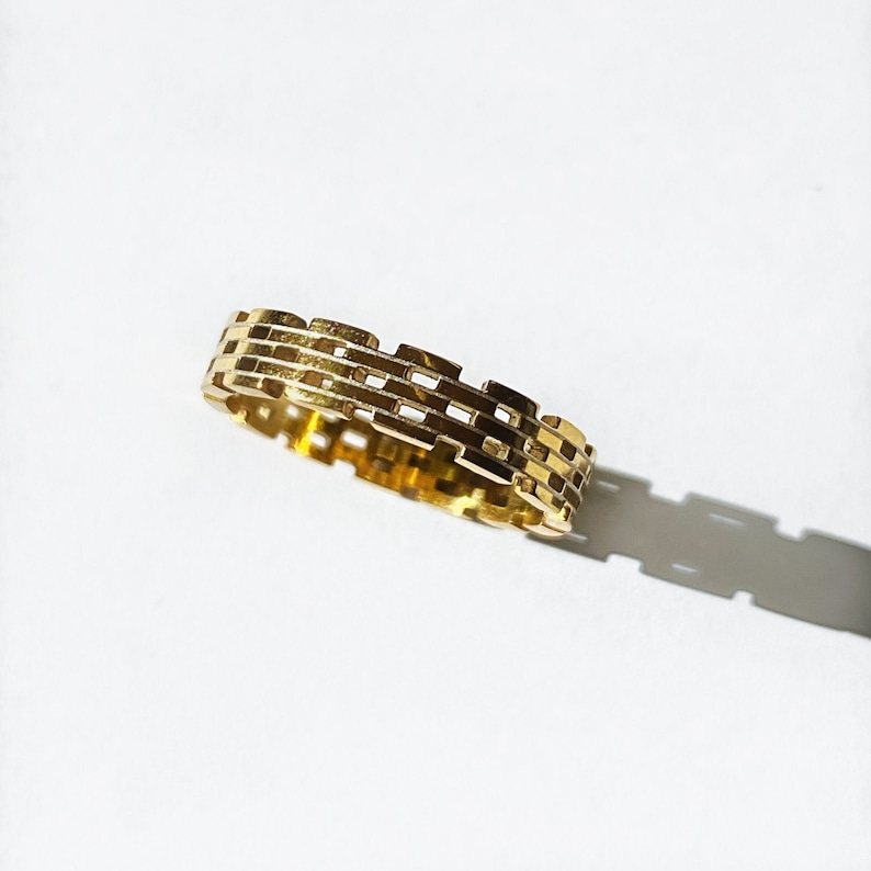 Dainty Simplistic Stackable Ring 18K Gold Plated Minimalistic Ring Vintage Ring