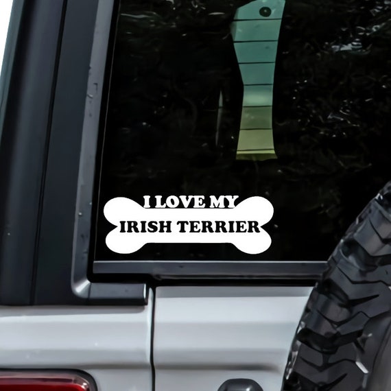 Dog Sign Decal Car Window Sticker Irish Terrier on Board V01