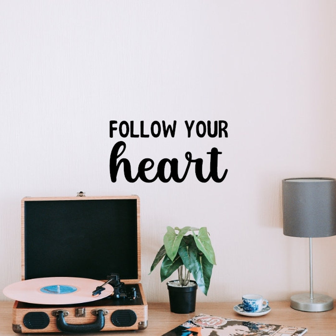 20-colors Follow Your Heart Vinyl Decal Sticker Wall Mural Window Home ...