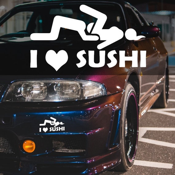 20 Colors I Love Sushi Vinyl Decal Sticker Custom Truck Etsy