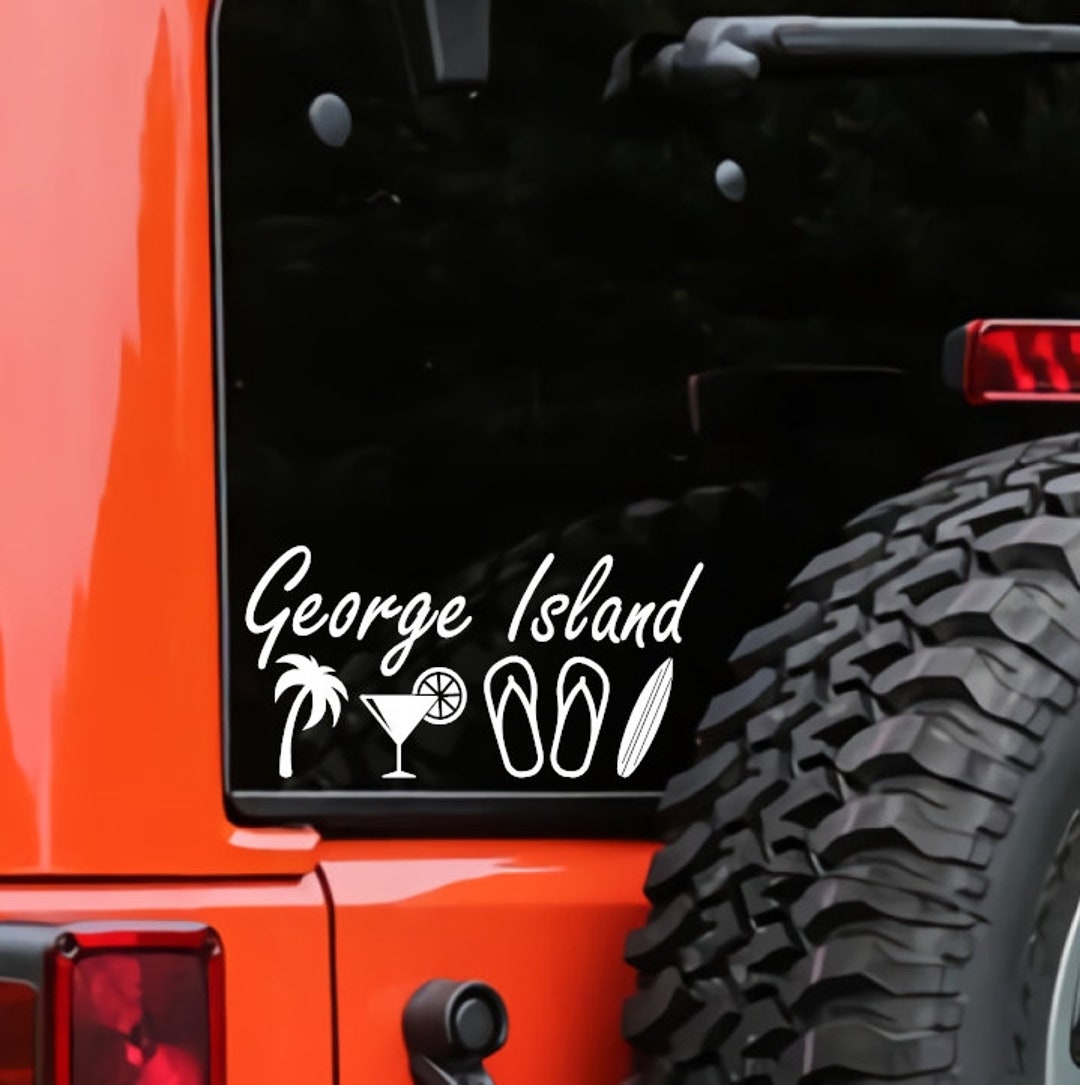 20-colors George Island 8x4 Vinyl Decal Sticker Bumper Window Laptop ...
