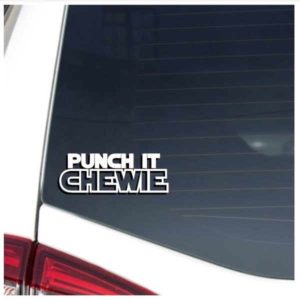 20-Colors Punch it Chewie Vinyl Decal Sticker Bumper Window Laptop Gift Tumbler Car Home deco