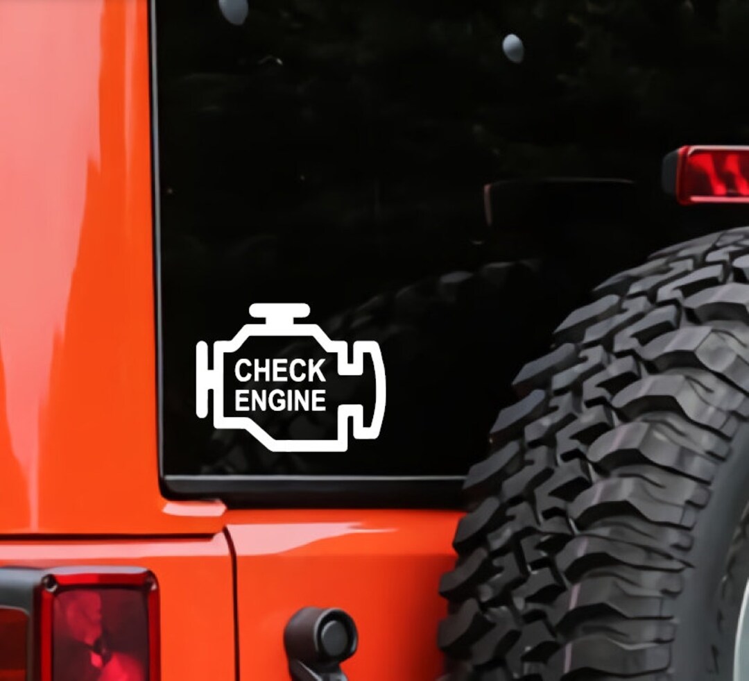 Translucent Check Engine Light Sticker 20 Colors Check Engine Sign Vinyl Decal Sticker Custom Truck Window ...