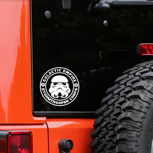 20 Colors - Storm Trooper Galactic Empire Vinyl Decal Sticker | Custom Truck Window Bumper Car Laptop automotive Wall Gift