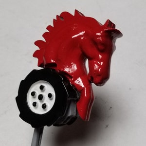 Customizable Wheel Horse Hood Ornament- 9 different combinations,3 different finishes