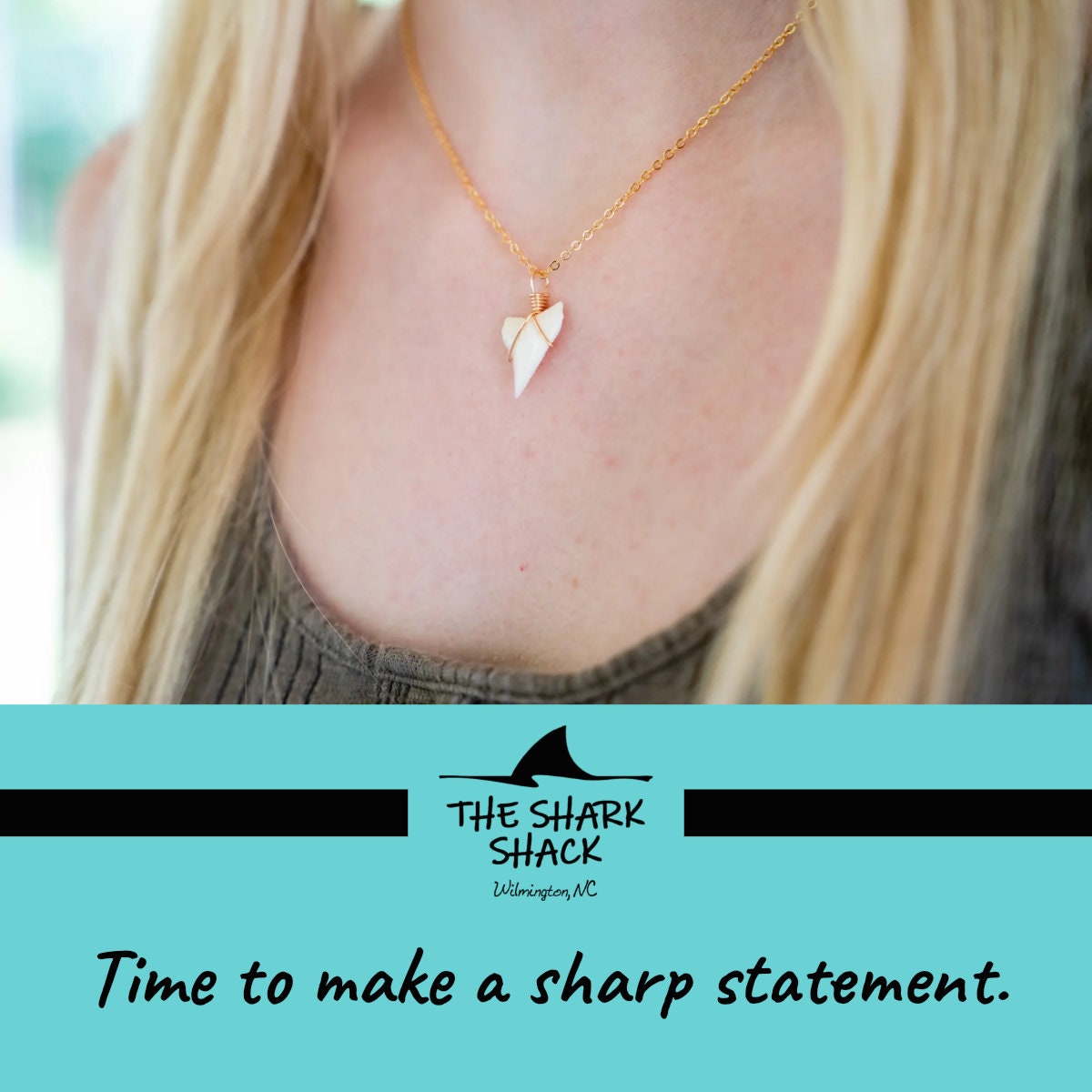 Sterling Silver Shark Tooth Pendant Necklace – Katie Joëlle