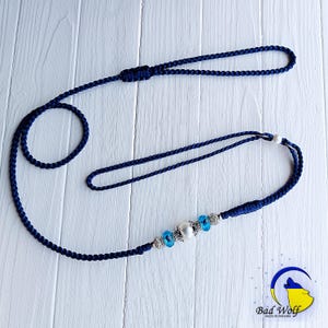 Handmade dog show lead 3/16&quot; | leads leash dogs mini small medium breed breeds puppy With lock Wide lining wider neck kind collar