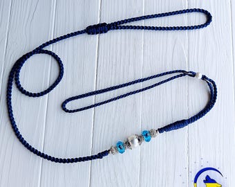 Handmade dog show lead 3/16" | leads leash dogs mini small medium breed breeds puppy With lock Wide lining wider neck kind collar