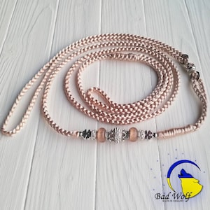 Handmade dog show lead 3/16&quot; | leads leash dogs mini small medium breed breeds puppy With lock Wide lining wider neck kind collar