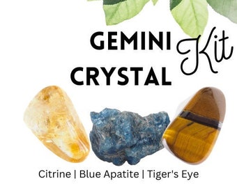 Crystals for Gemini - Gemini Crystal Kit - Basic Crystal Kit - Chakra Crystal Kit