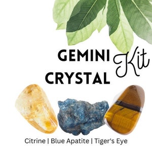 Crystals for Gemini - Gemini Crystal Kit - Basic Crystal Kit - Chakra Crystal Kit