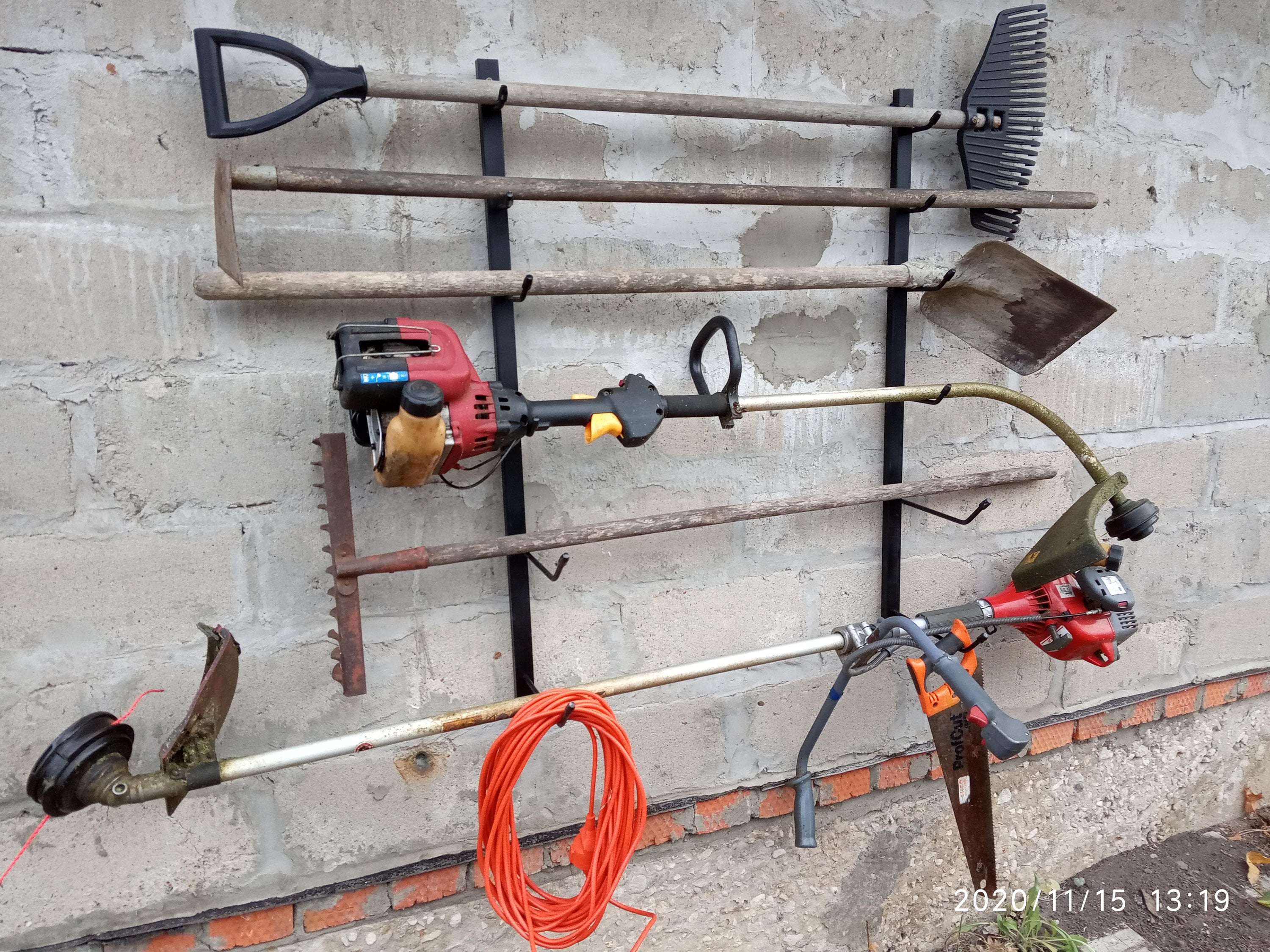 Yard Tool Rack Garage Tool Rack Yard Tool Organaizer Etsy