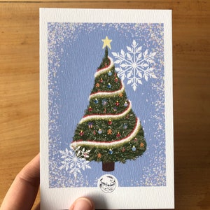 Cartes de Noël Sapin bleu