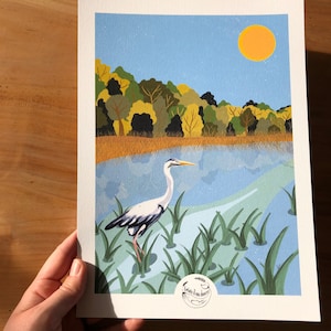 Heron A4 Illustration