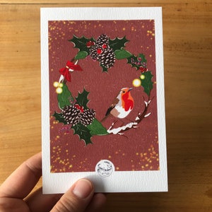 Cartes de Noël Rouge gorge