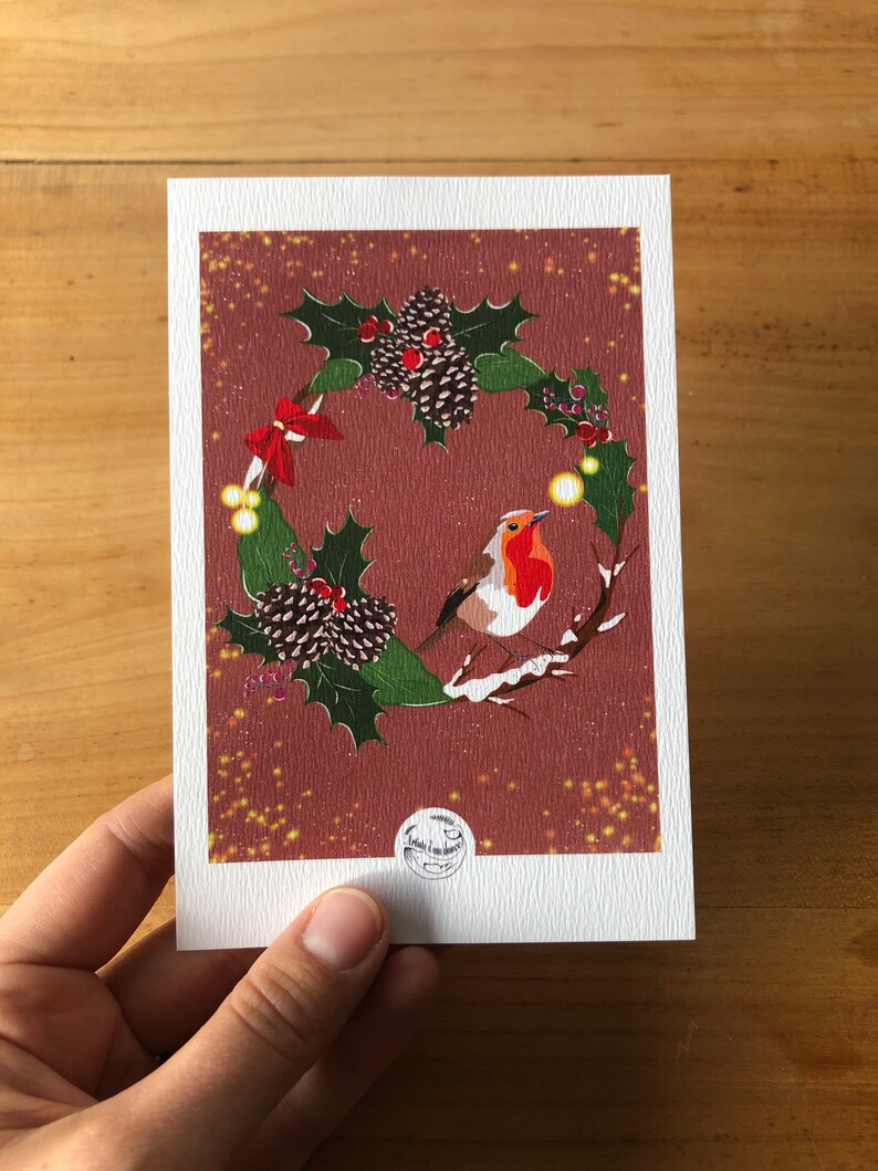 Cartes de Noël Rouge gorge