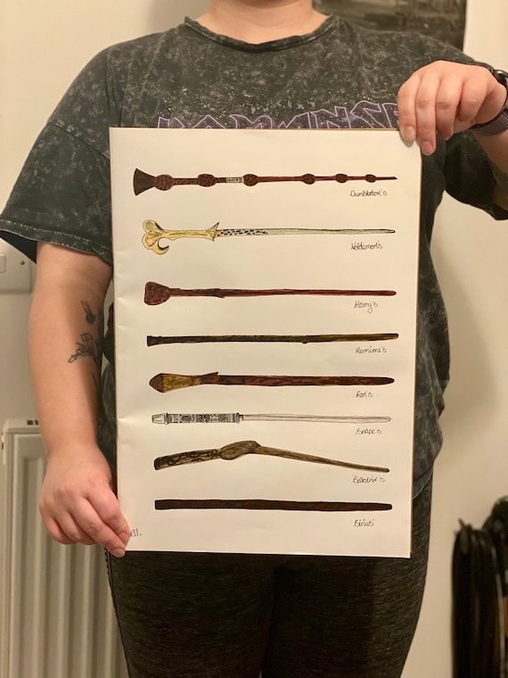 Wands From Harry Potter A3