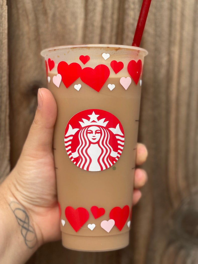 Drink & Barware Home & Living Valentines Gift Idea Minimalist Cup Ready To  Ship Tumbler Cup With Hearts Aesthetic Cup Heart Wrap Cold Cup Valentines Tumbler  Cup Etna.com.pe