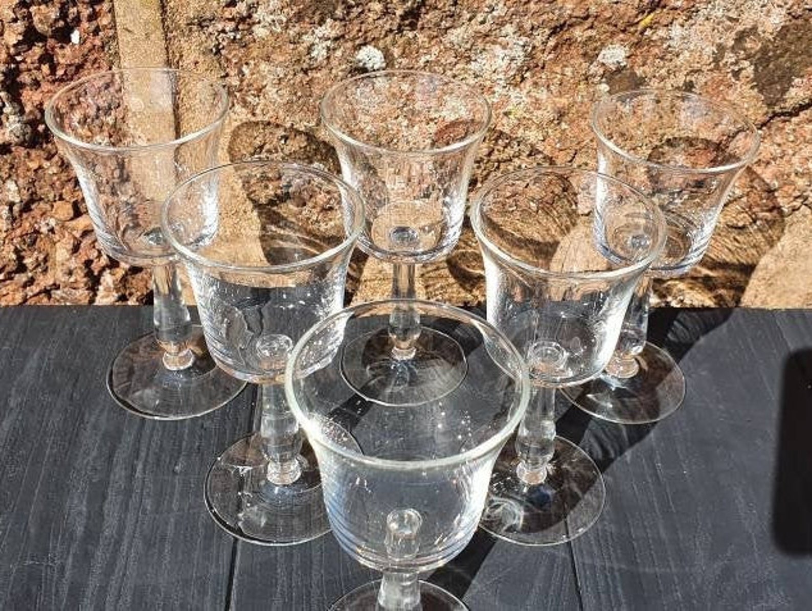 Vintage Plain Squared Port / Sherry Glasses Set of 6 Etsy