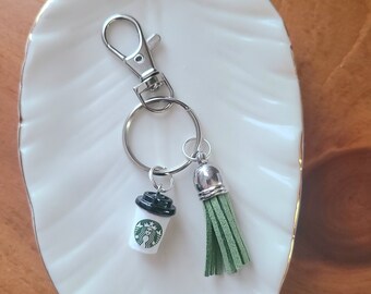 Starbucks Keychain - Coffee Keychain - Coffee Lover - Starbucks Charm - Starbucks - Coffee Charm - Starbucks Lover - Coffee Mug - Cappucino