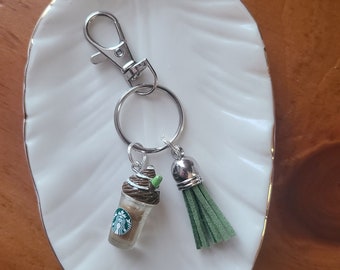 Starbucks Coffee Keychain: Frappuccino Charm with Tassel