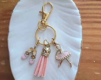 Ballerina Keychain - Dance Keychain - Ballet Keychain - Dance Mom - Ballet Mom - Ballerina - Dance - Ballet Shoe - Ballet Gift - Dance Gift