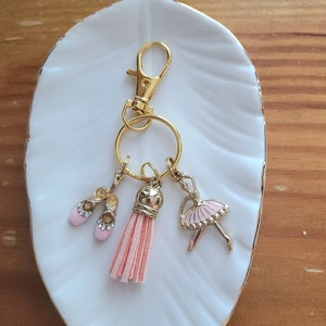 Ballerina Keychain - Dance Keychain - Ballet Keychain - Dance Mom - Ballet Mom - Ballerina - Dance - Ballet Shoe - Ballet Gift - Dance Gift