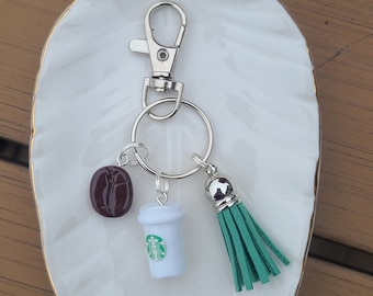 Starbucks Keychain - Coffee Keychain - Coffee Lover - Starbucks Charm - Starbucks - Coffee Charm - Starbucks Lover - Coffee Mug - Cappucino