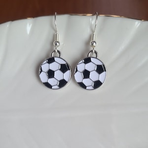 Soccer Ball Earrings: Sports Fan Jewelry, Nickel-Free