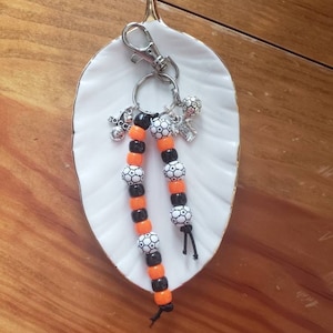 Soccer Keychain: Beaded Charm, Sports Fan Gift